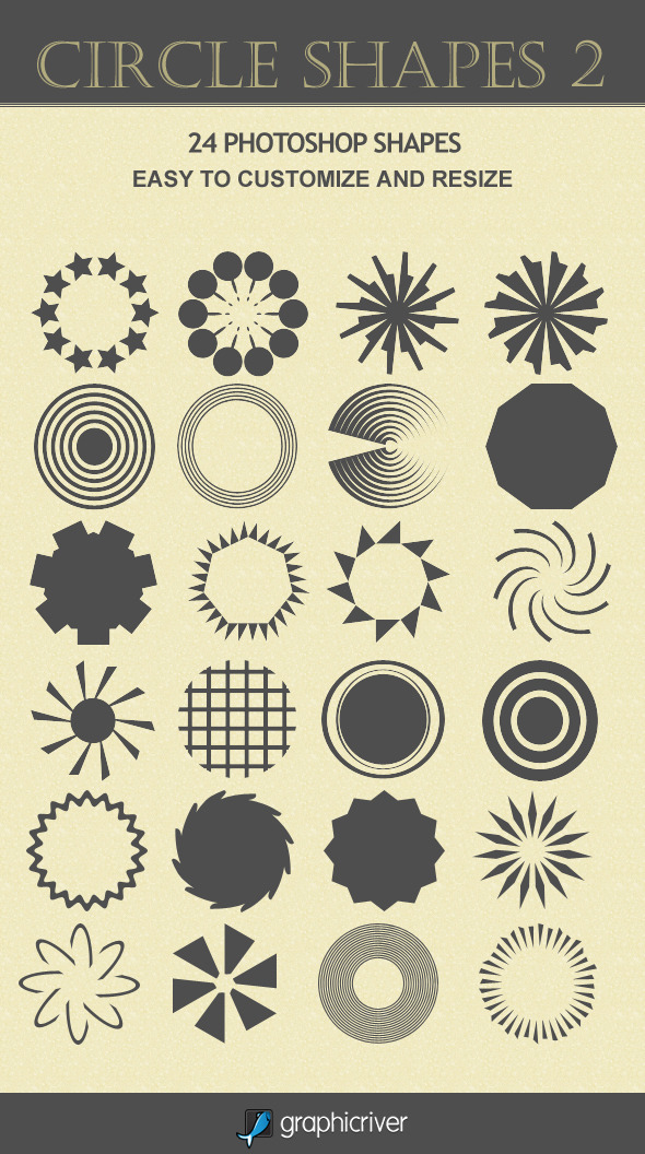 Circle Shapes 2 - Photoshop Add-ons