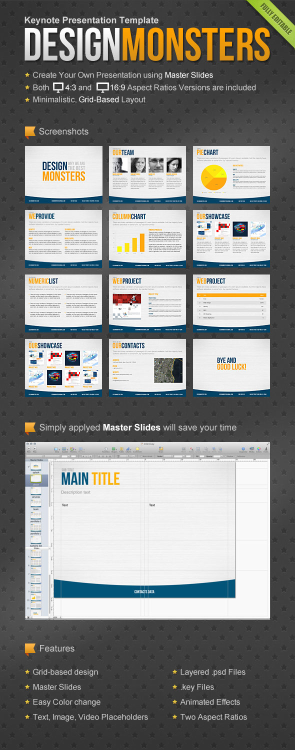 DesignMonsters Keynote Presentation Template