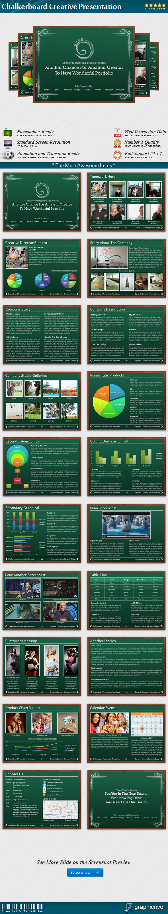 Chalkerboard Creative Presentation Templates - Creative PowerPoint Templates