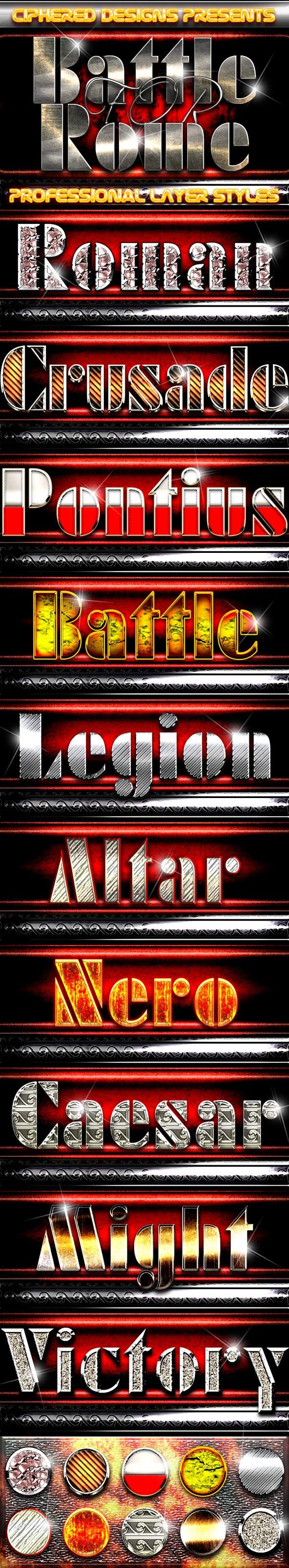 Battle For Rome - Style Scenario I - Text Effects Styles