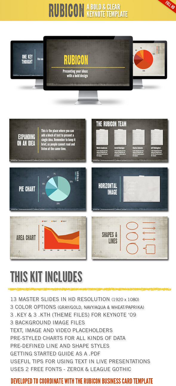 Rubicon Keynote Presentation Template - Business Keynote Templates