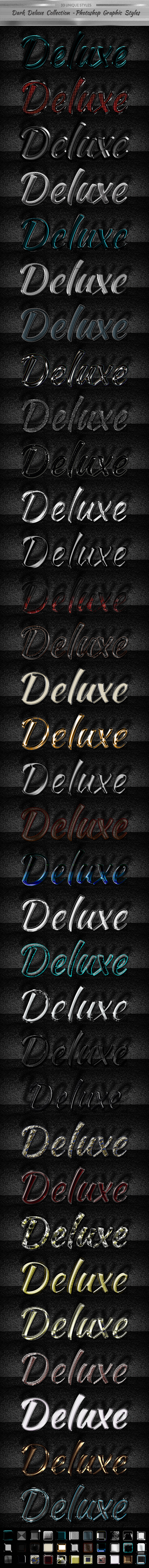 Dark Deluxe Collection - Photoshop Graphic Styles - Text Effects Styles