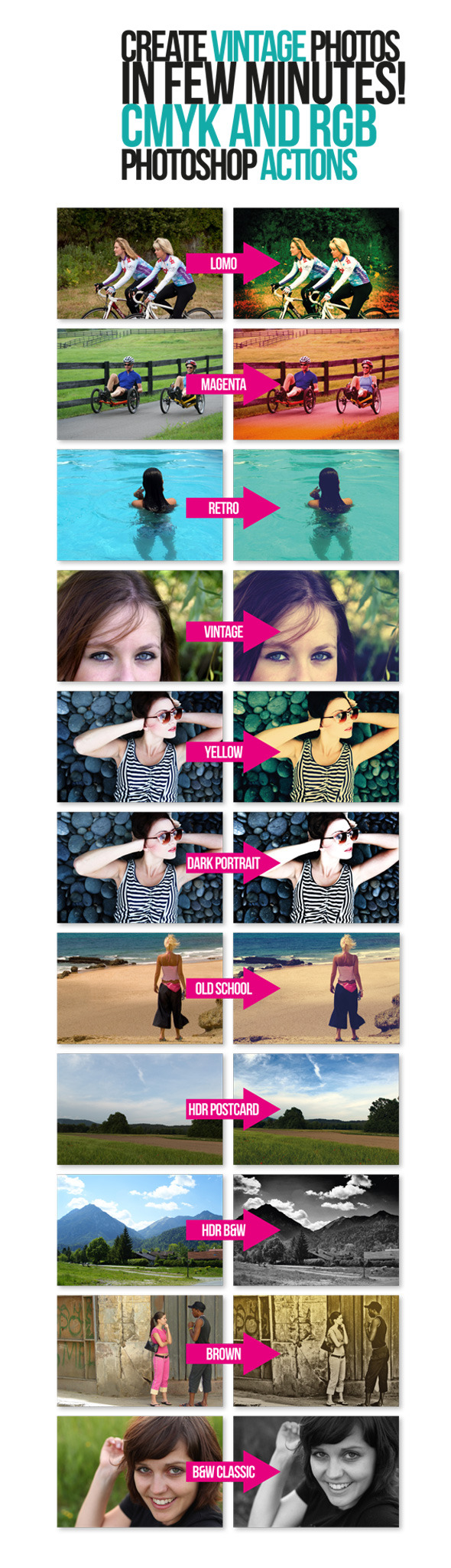 Vintage Photo Effects Action Pack - Photo Effects Actions