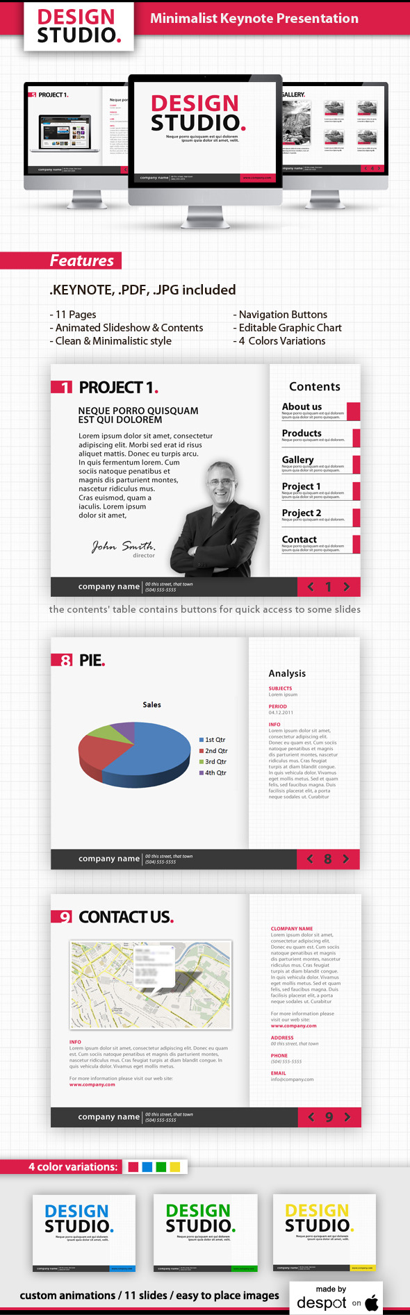 Minimalist Keynote Template - Business Keynote Templates