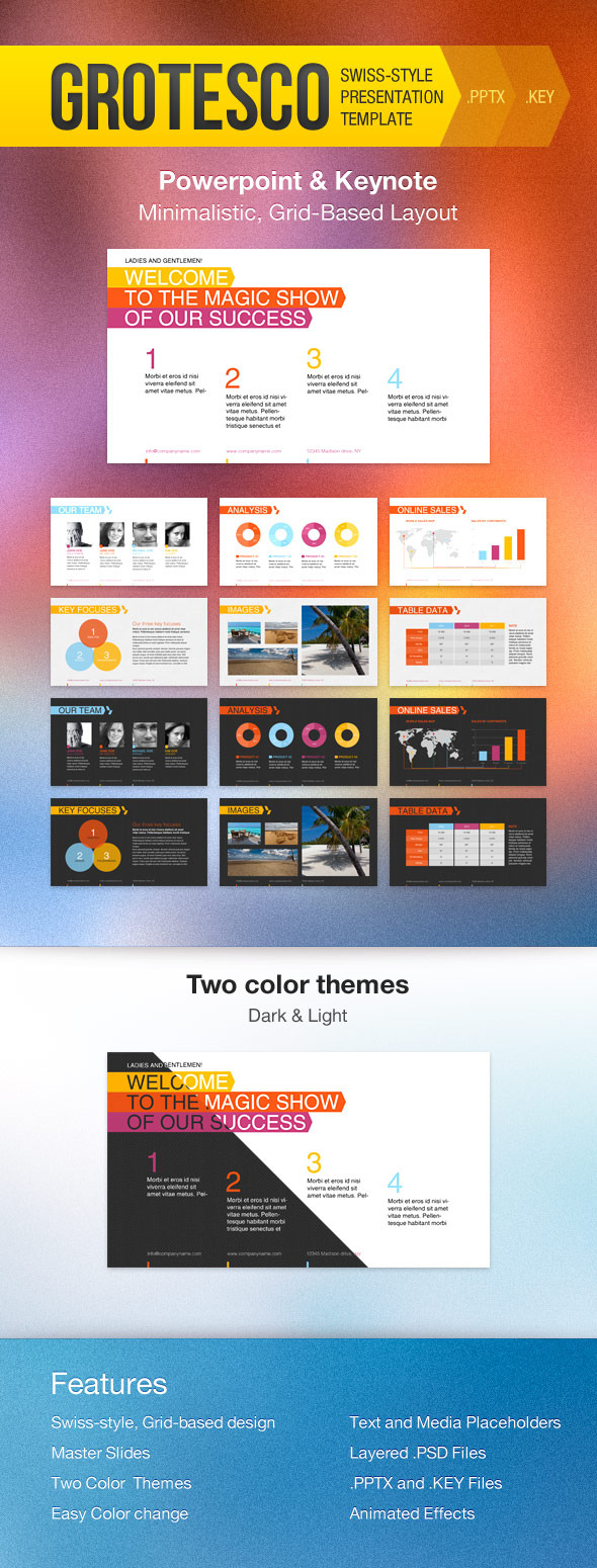Grotesco Presentation Template - Presentation Templates