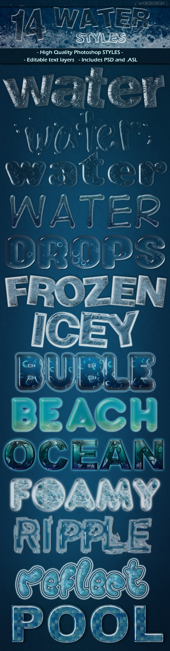 Water Styles - Text Effects Styles