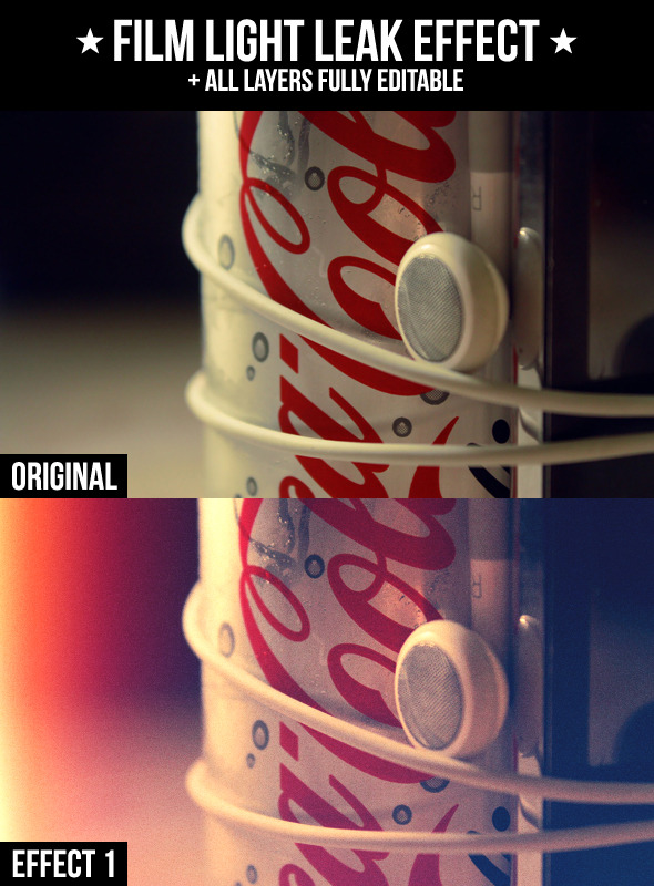 Film Light Leak Effect - Photo Effects Actions