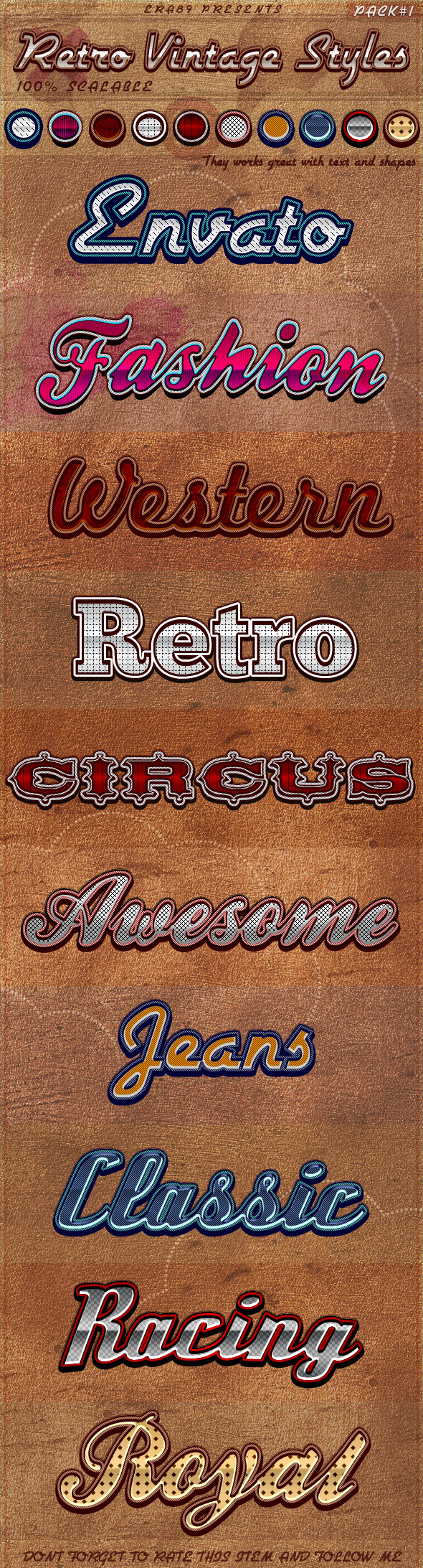 Retro Vintage Styles - Text Effects Styles