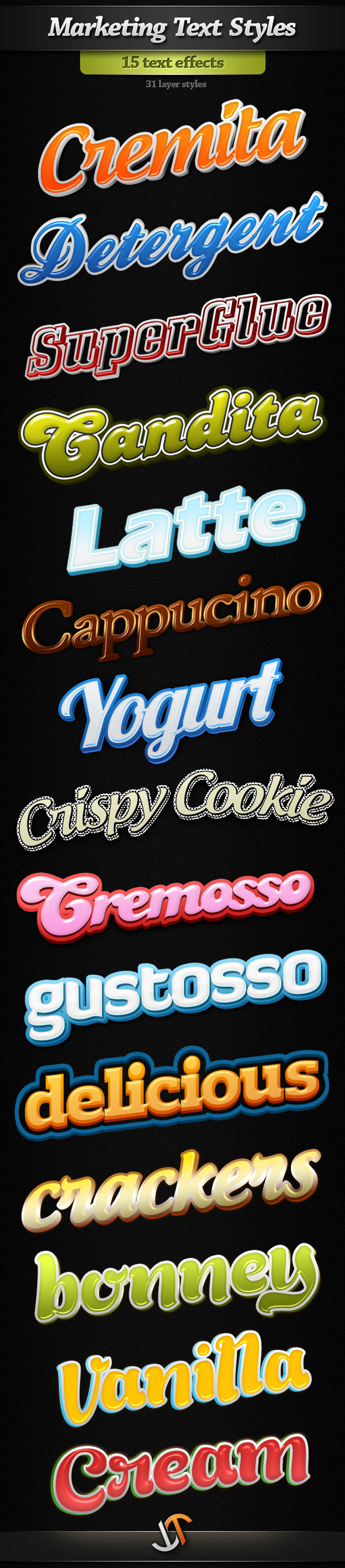 Marketinng Text Styles - Photoshop Add-ons