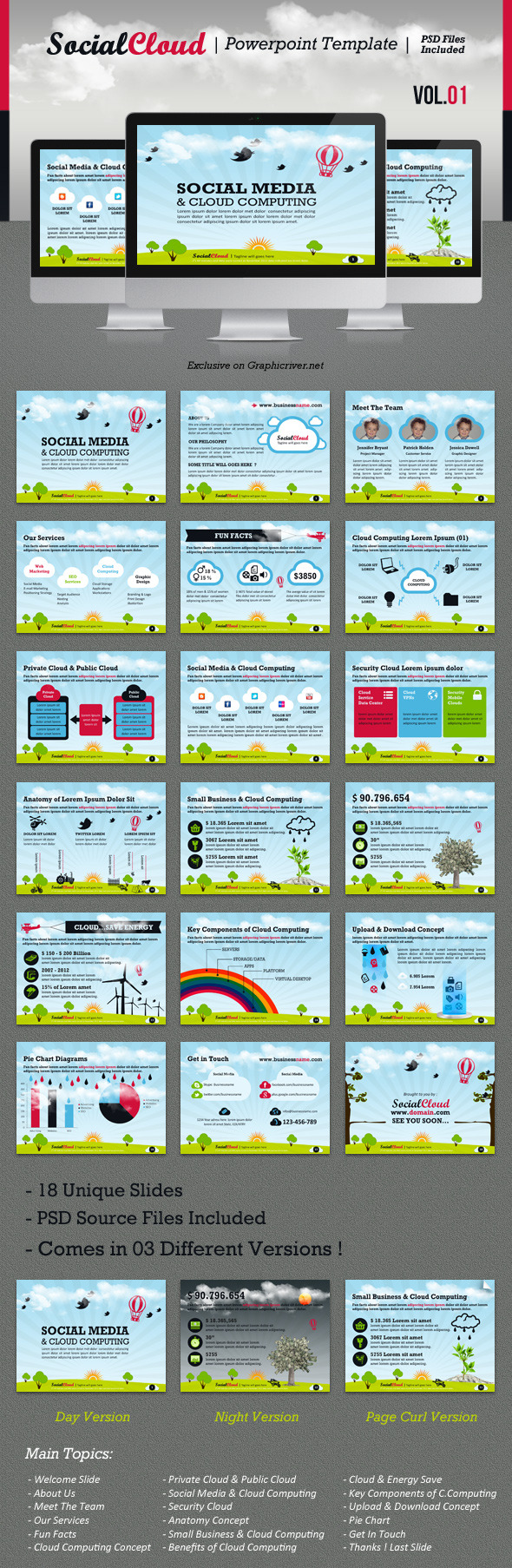 SocialCloud Powerpoint Template V.01 - Creative PowerPoint Templates