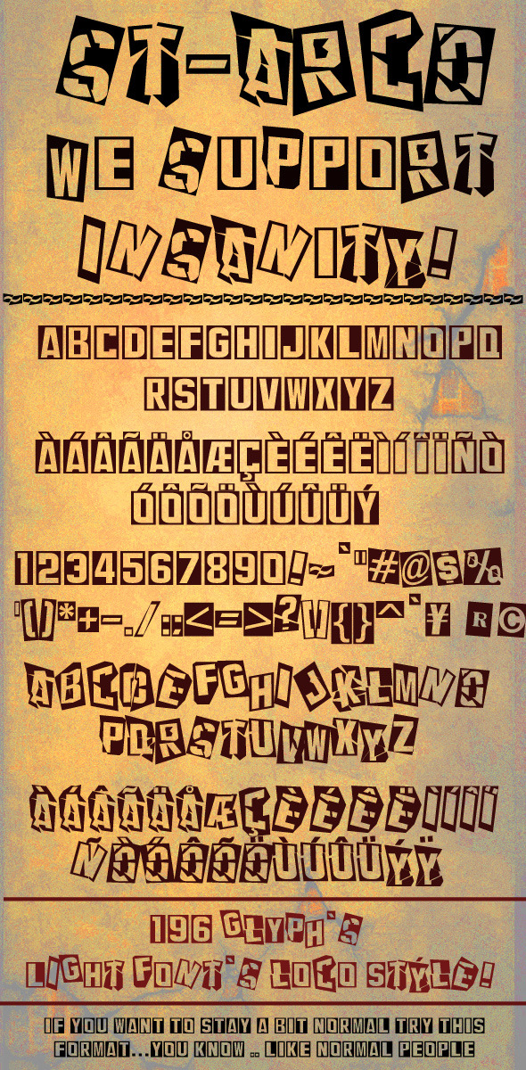 sTArco font - Comic Decorative
