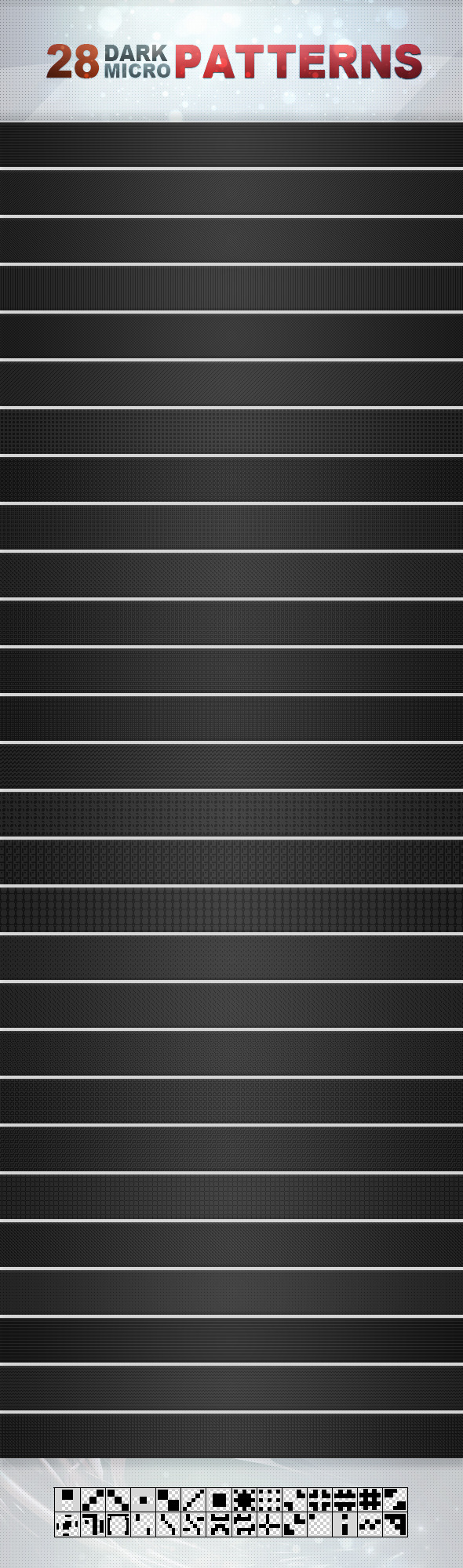 28 Dark Micro Patterns - Textures / Fills / Patterns Photoshop