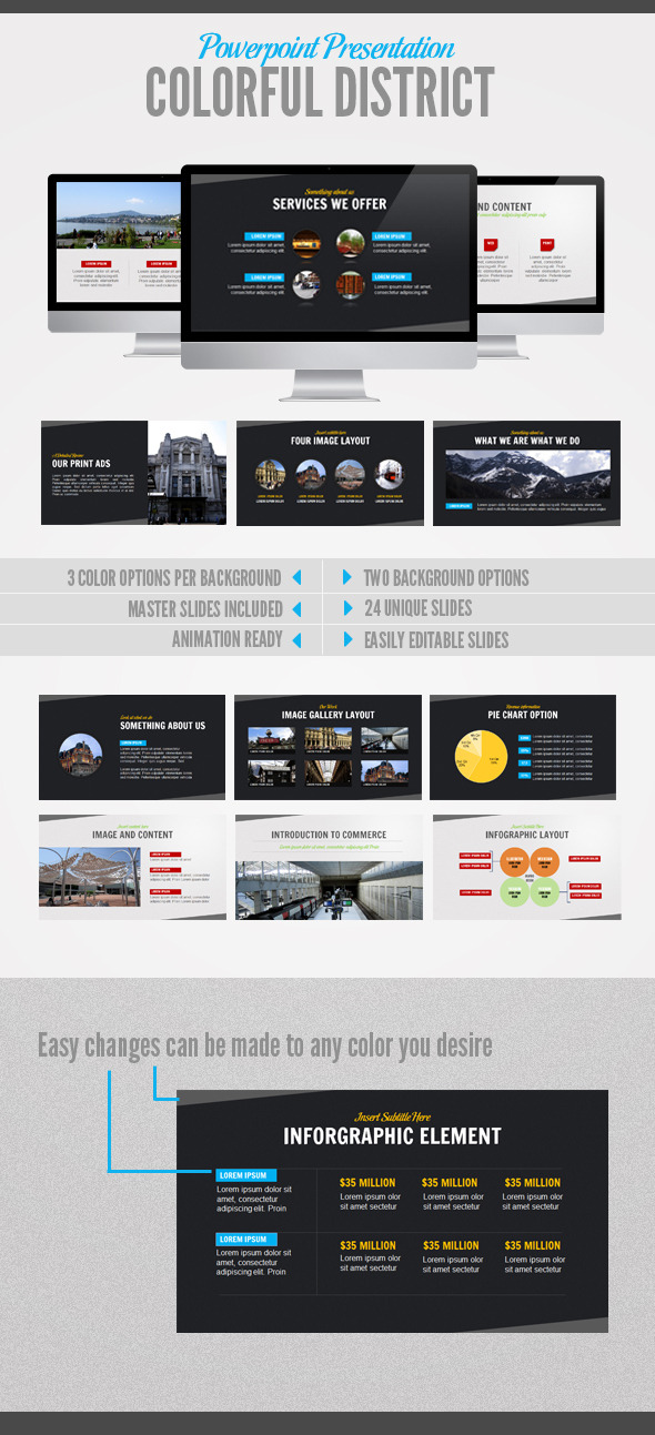 Coloful District - PowerPoint Templates Presentation Templates