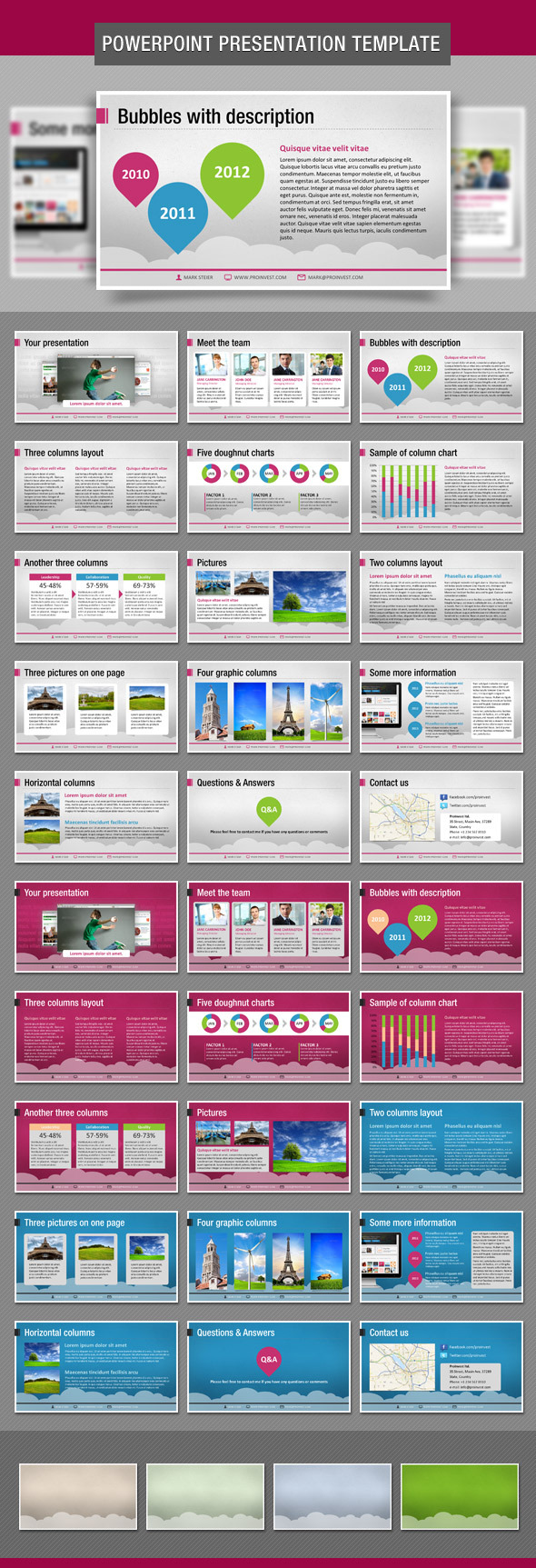 Bubbles PowerPoint Presentation Template - Business PowerPoint Templates