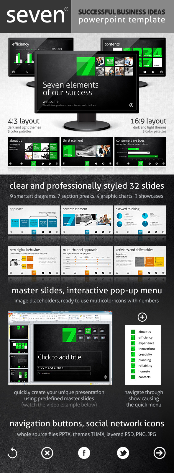 Seven Template - PowerPoint Templates Presentation Templates