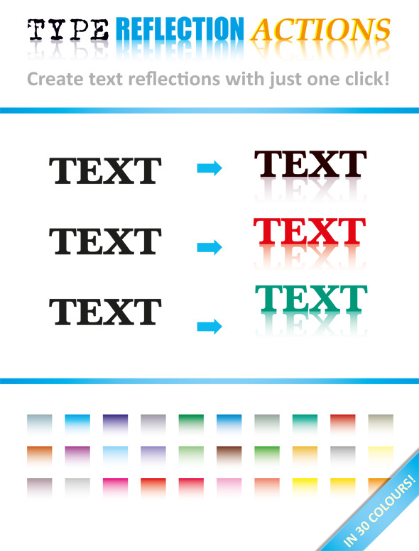 Type Reflection Action - Actions Illustrator