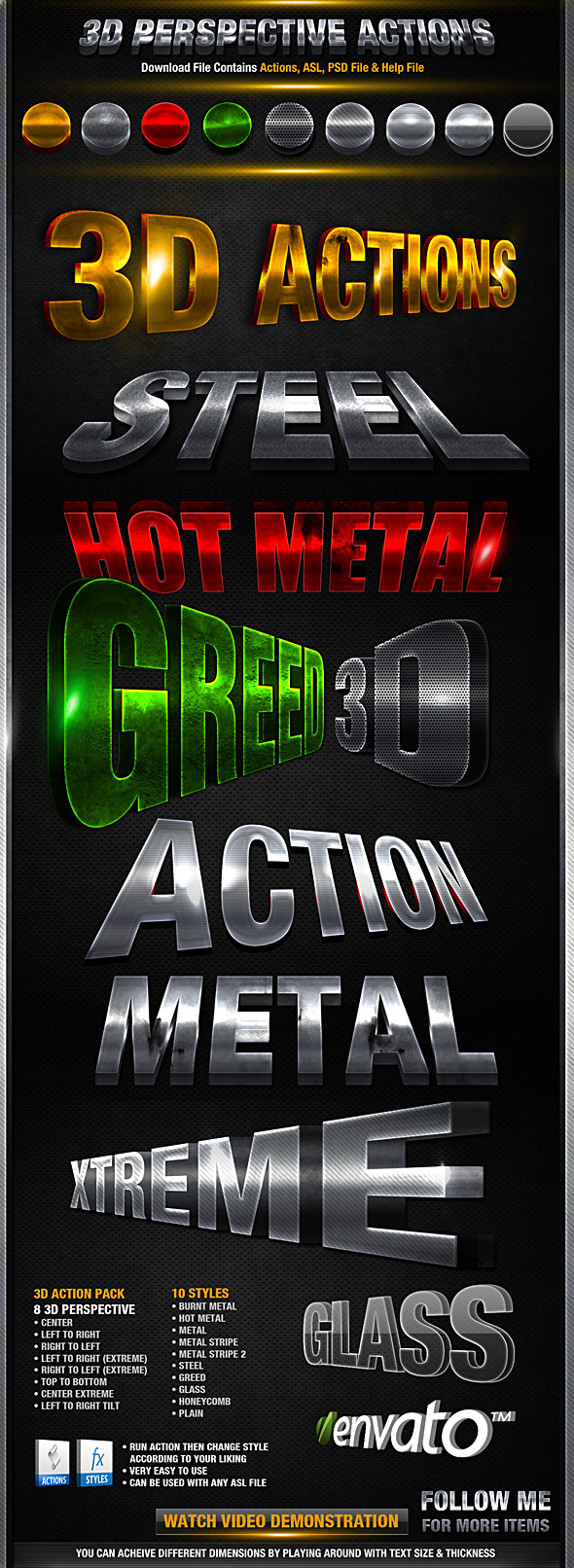3D Action Pack - Photoshop Add-ons