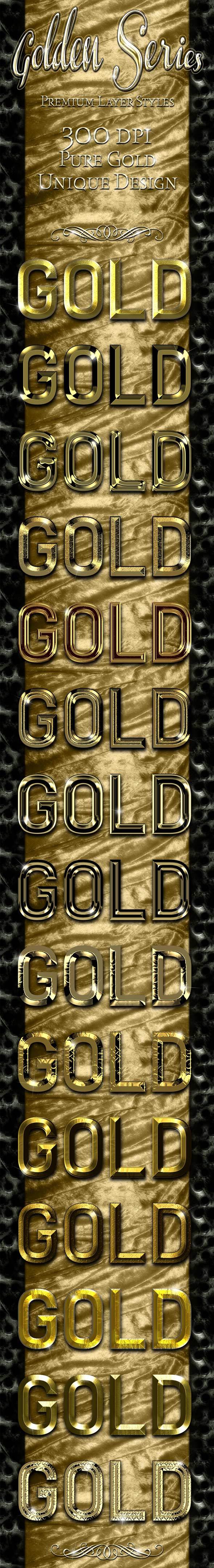 Golden Series - Premium Layer Styles - Text Effects Styles