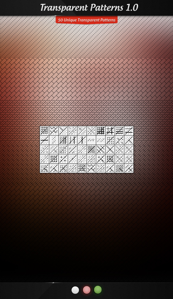Transparent Patterns 1.0 - Textures / Fills / Patterns Photoshop