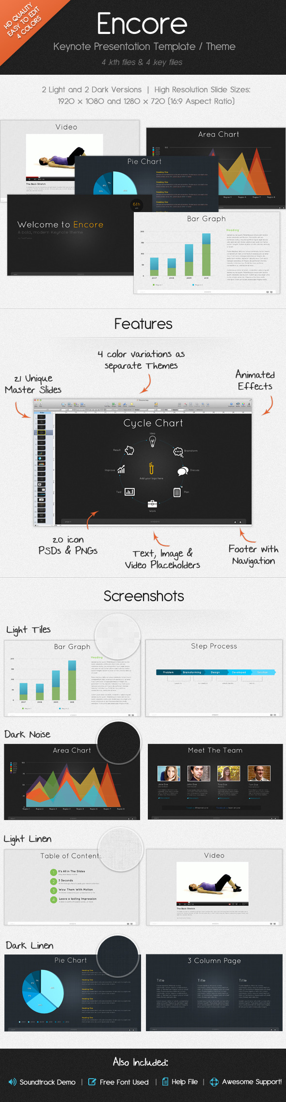 Encore Keynote Presentation Template - Business Keynote Templates