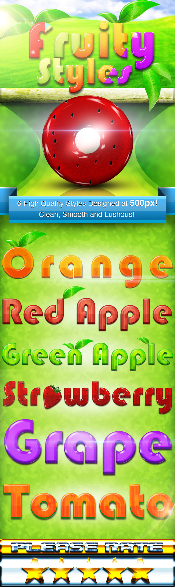 Fruity Styles - Text Effects Styles