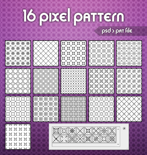 16 Pixel Pattern - Textures / Fills / Patterns Photoshop