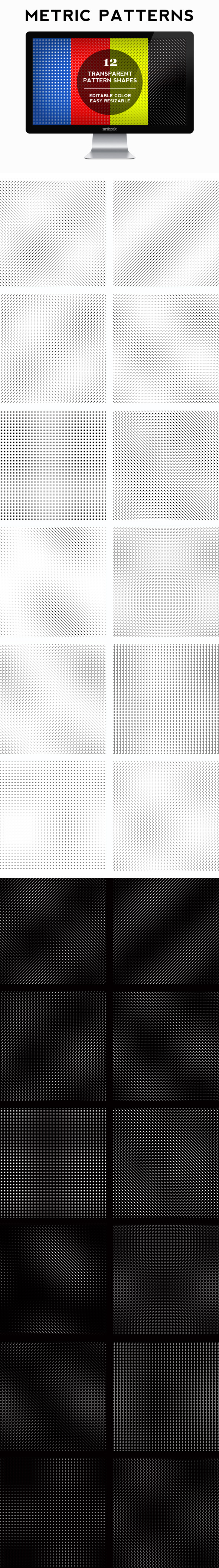 Metric Patterns Set - Miscellaneous Textures / Fills / Patterns