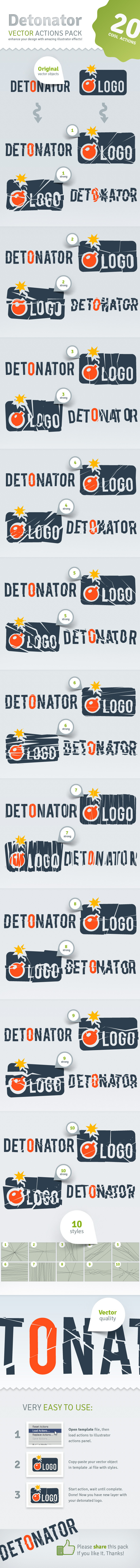 Vector Detonator - Illustrator Actions Pack - Actions Illustrator