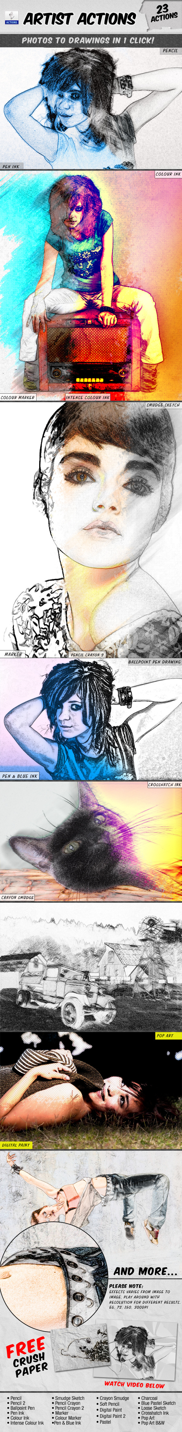 Artist Actions - Photo Effects Actions