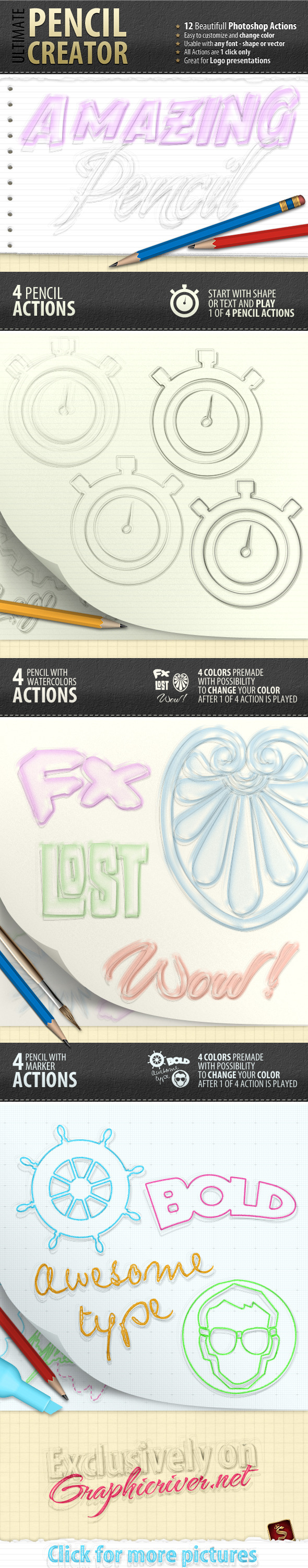 Pencil Creator - Photoshop Actions