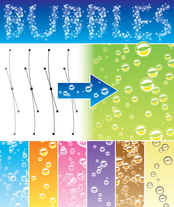 Bubbles Scatter brush - Brushes Illustrator