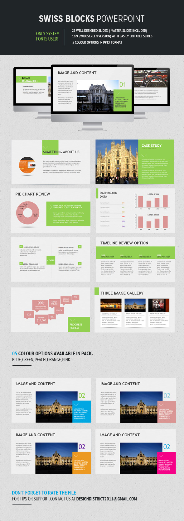Swiss Block Powerpoint - Presentation Templates