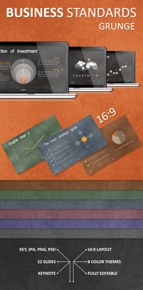 Business Standards: Grunge Keynote Presentation - Business Keynote Templates