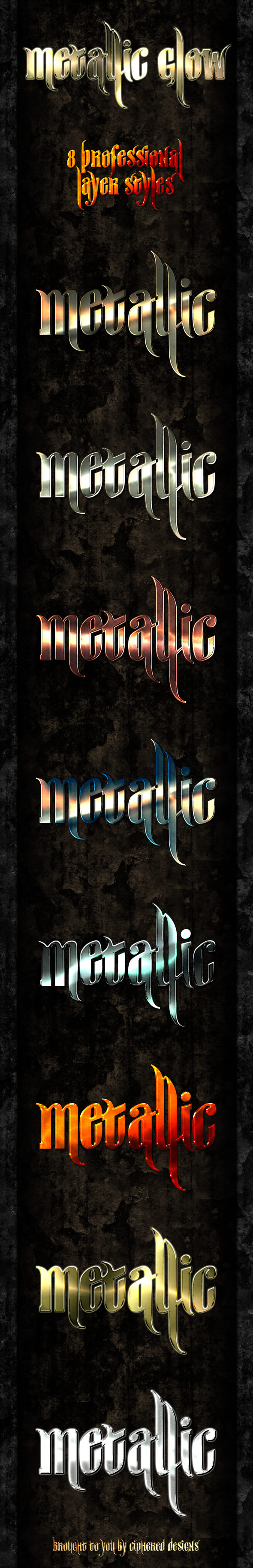 Metallic Glow - Professional Styles - Text Effects Styles