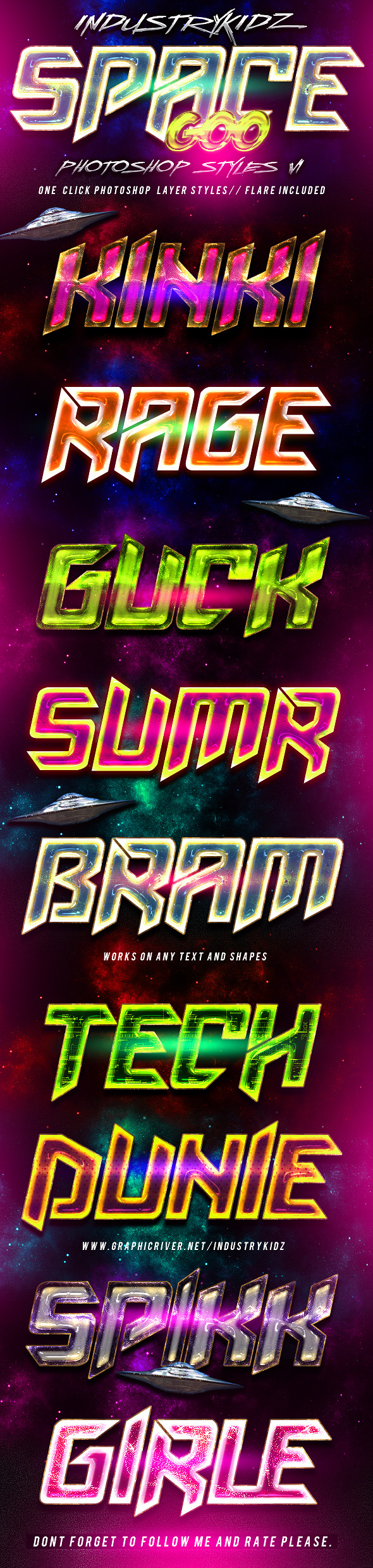 Space Goo Photoshop Styles V1 - Text Effects Styles
