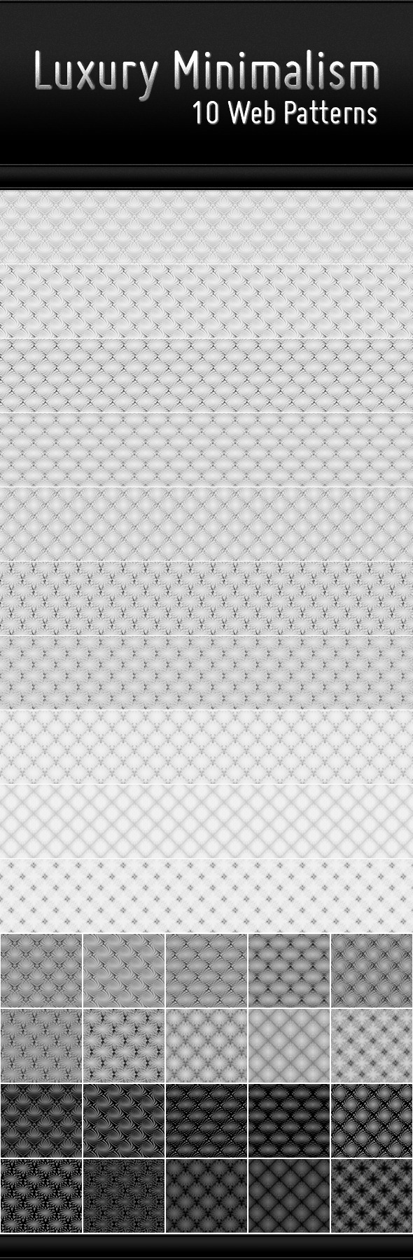 Luxury Minimalism - 10 Web Patterns - Abstract Textures / Fills / Patterns