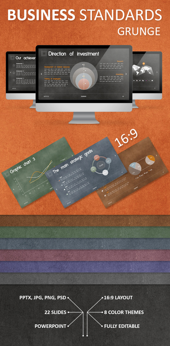 Business Standards: Grunge Corporate Presentation - PowerPoint Templates Presentation Templates