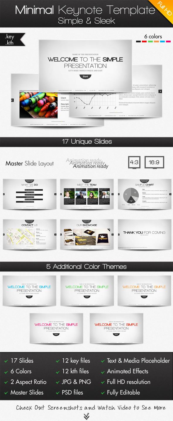 Minimal Keynote Template - Keynote Templates Presentation Templates
