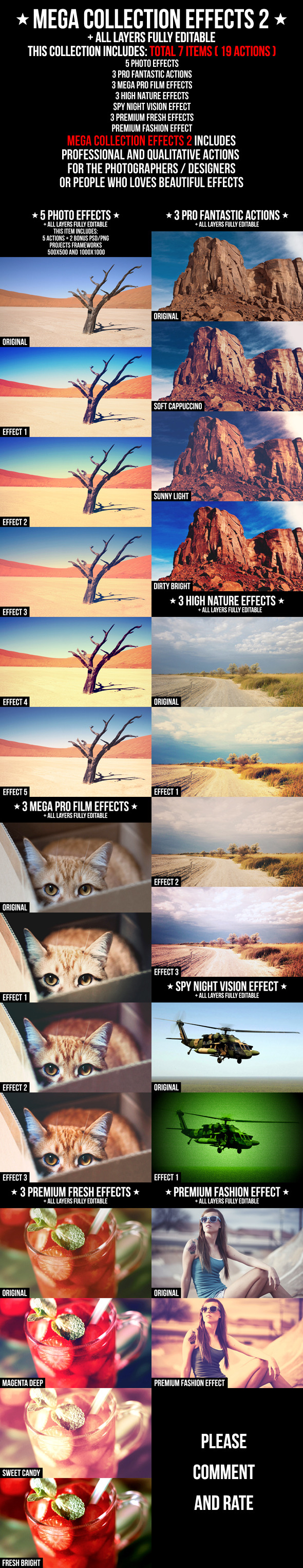 Mega Collection Effects 2 - Actions Photoshop