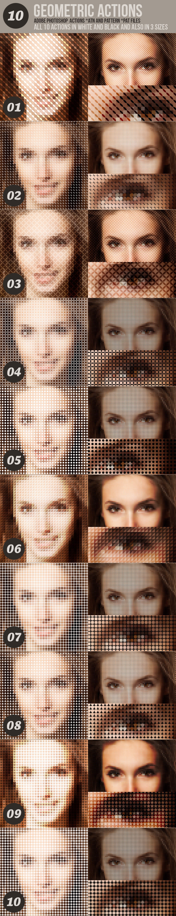 10 Geometric Photo Actions - Photo Effects Actions