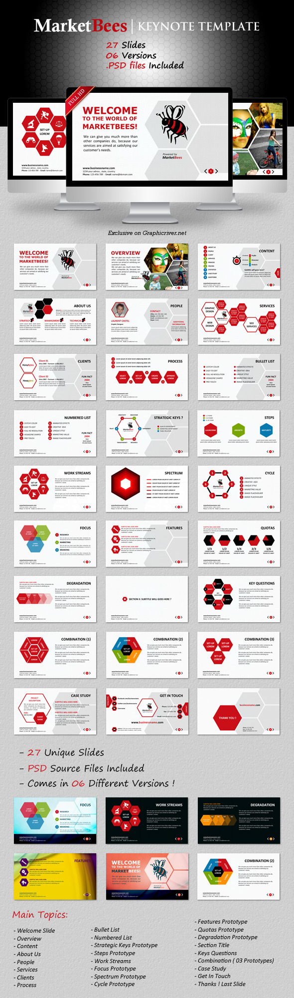 Marketbees Keynote Template - Business Keynote Templates