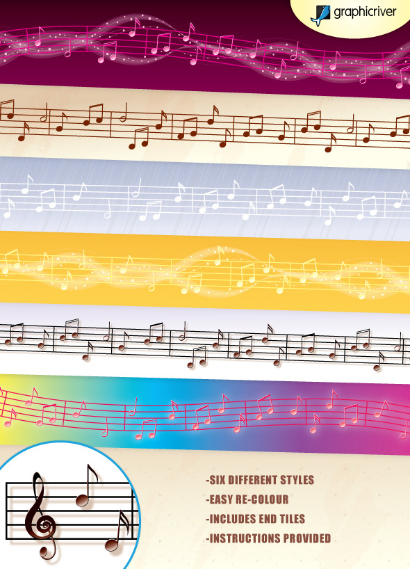 Music Vector Brushes - Brushes Illustrator