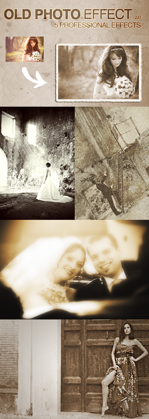 Old Photo Effects 2.0 - 5 Pro Actions