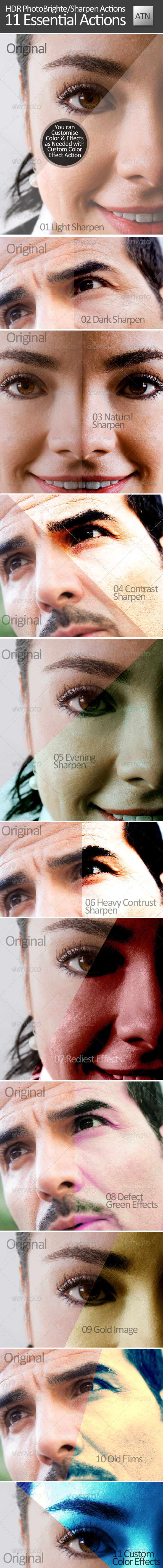 HDR PhotoBright/Sharpen Actions - Actions Photoshop
