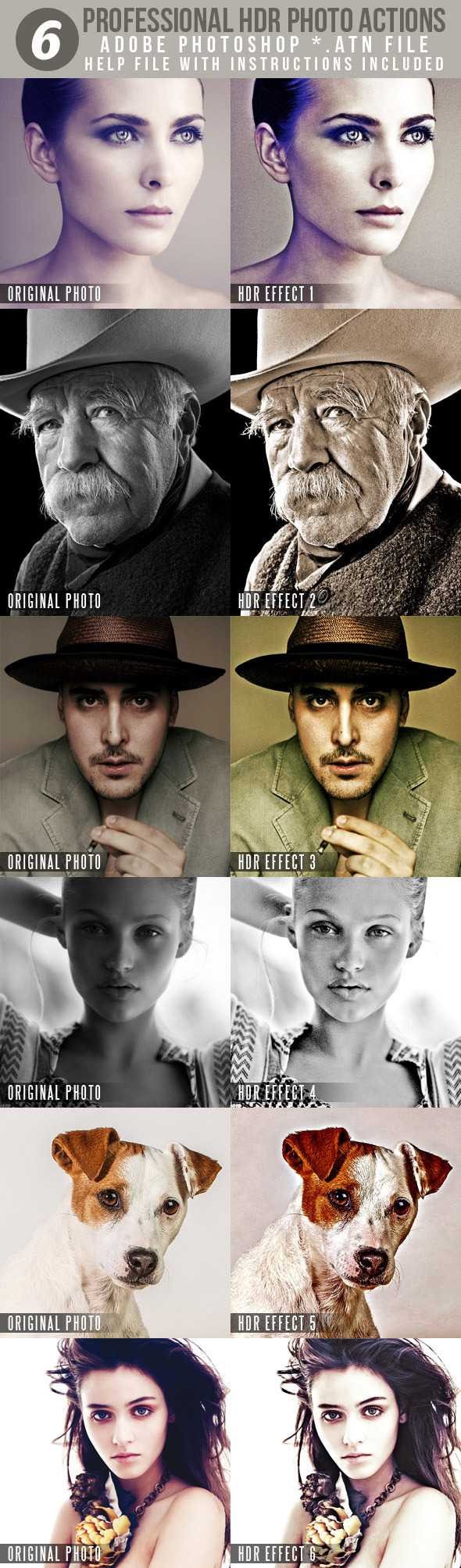 6 Professional HDR Photo Actions - Photo Effects Actions