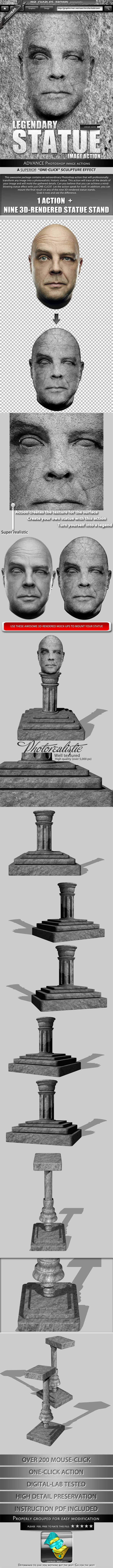 Legendary Statue Image Action - Photo Effects Actions