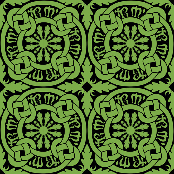 Seamless Celtic Knot Tile Pattern - Textures / Fills / Patterns Illustrator