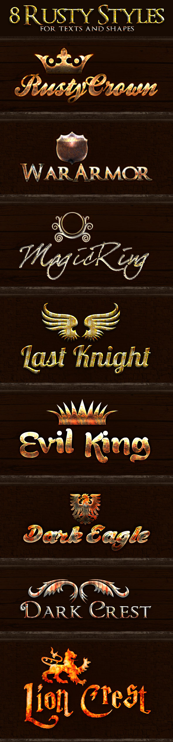 Rusty Photoshop Styles - Text Effects Styles