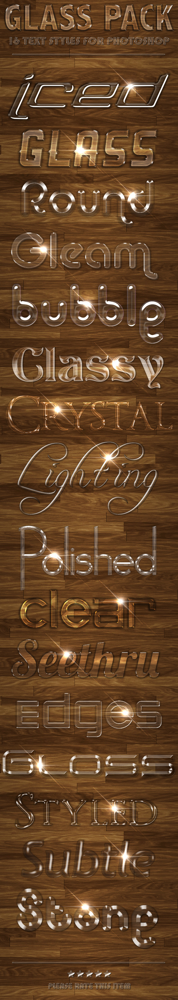 Glass Pack - Text Styles - Text Effects Styles