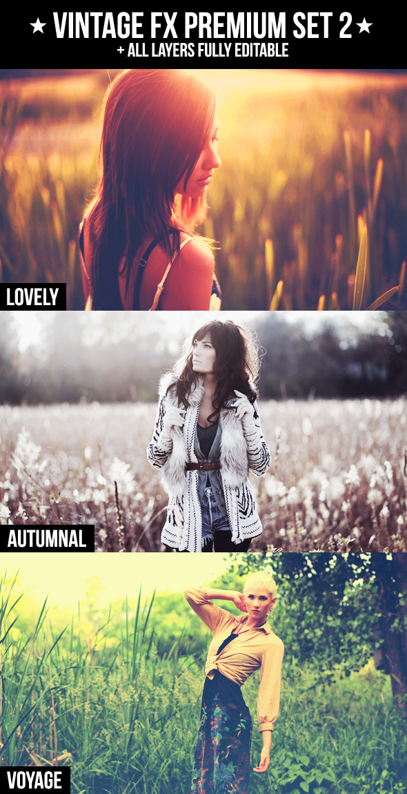 Vintage FX Premium Set 2 - Actions Photoshop